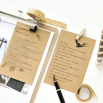 30ks ruku psát poezii styl kartu, multi-použití jako Umělecká pozvánka DIY Dekorace dárkové karty zprávy, karty, pohlednice
