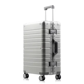 100% hliníkový materiál cestovní kufr vozík vysoké kvality 20/24/28 palcový válcování Zavazadla módní podnikání, Cestovní Zavazadla