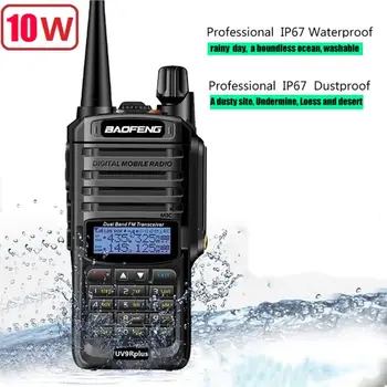 NOVÉ High Power Upgrade Baofeng UV-9R plus Vodotěsné walkie talkie 10w pro dva způsobem radio dlouhý dosah 10km 4800mah uv 9r X6HA