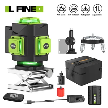 LFINE Nivel Laser 360 Laser samonivelační 4D 16 Linek Zelená, Stavební Nářadí