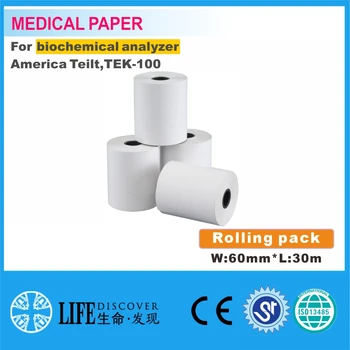 Léčebné termální tisk papíru 60 mm*30m, Pro biochemický analyzátor č. listu Americe Teilt,TEK-100 5rolling pack