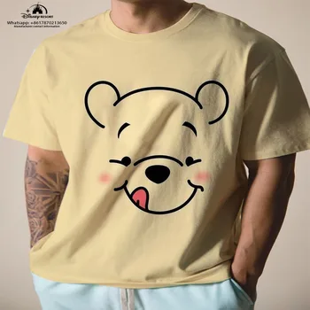 2023 Letní Harajuku Nové Medvídek Pú-Krátký rukáv T-shirt dětské Topy Karikatura Oblečení Trend Y2K