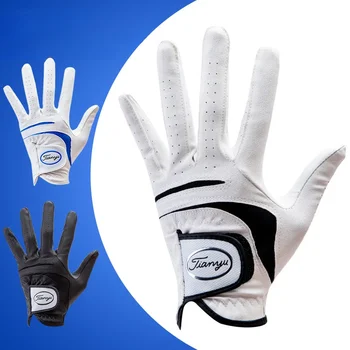 Golfové rukavice muži,vyrobené z jehněčí kůže s více prodyšné otvory v PU kůže,vzduch propustná a suchá a protiskluzové rukavice