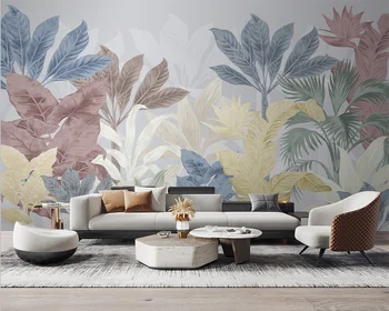 beibehang papel de parede Vlastní moderní nové ručně malované tropické rostliny Nordic nástěnnou TV pohovka pozadí tapety