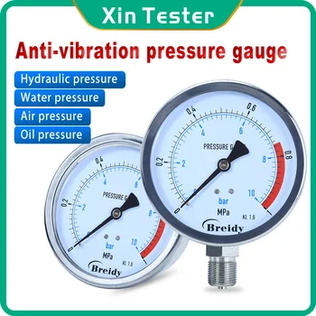 Xin Tester Dia 100 mm Manometr 0-60MPa Glycerin Vzduch bez Oleje Hydraulické 0-60mpa Anti-vibrační Manometru Závit G1/2 G1/4