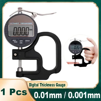 Digitální Displej pro měření Tloušťky 0,01 mm / 0,001 mm Přesnost Elektronické LCD Mikrometr Metrické Imperial Tloušťka Stěny Opatření Nástroj