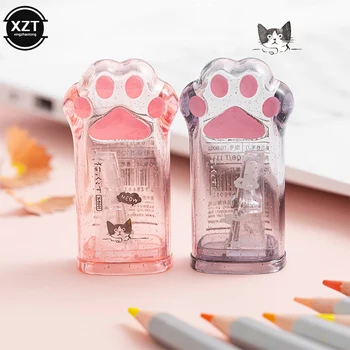 1 Ks Roztomilý Kreativní Kočka Packa Ořezávátko Růžové Šedé Barvy Kawaii Papírnictví Školní pomůcky pro Děti Dárek