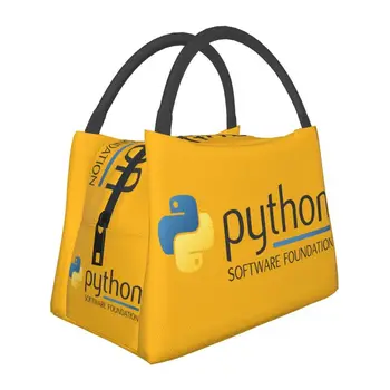 Python Programování Logo Resuable Oběd Krabice Vývojka Tepelné Chladnější Jídlo, Izolované Oběd Pytel, Nemocnice, Kanceláře Pinic Kontejner